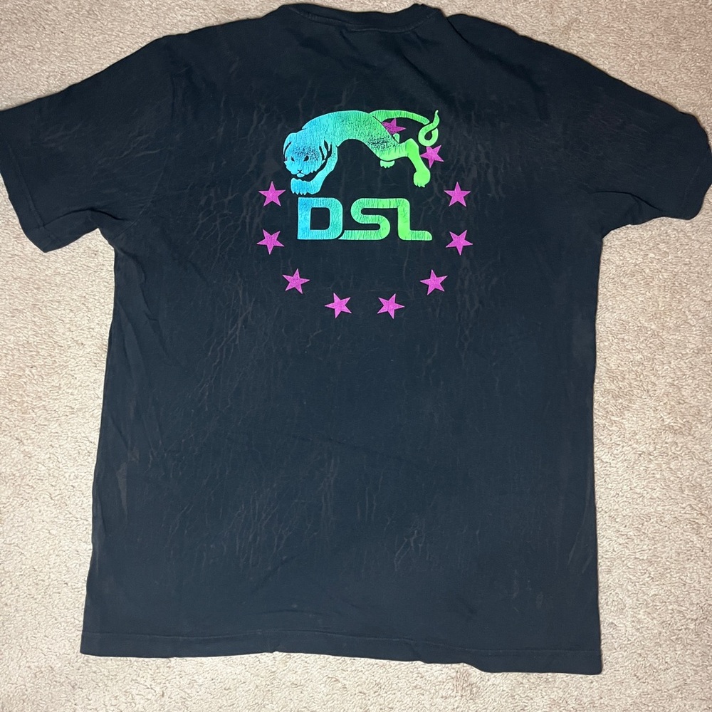 Diesel Black Graphic T-Shirt Neon